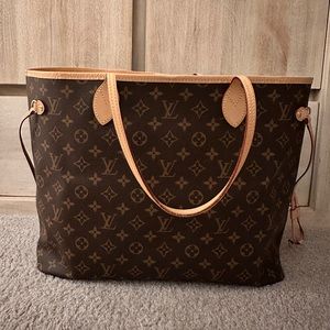 Pristine Louis Vuitton monogram neverfull GM with pivoine interior